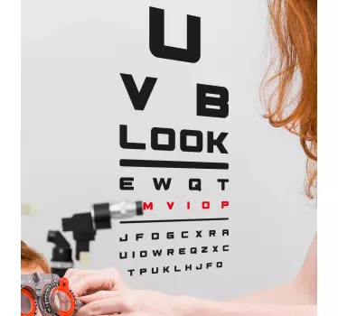 Vinil decorativo de teste de oftalmologia - TenStickers