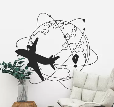 Vinil decorativo de viagens e aventuras Pelo mundo fora - TenStickers