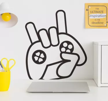 Vinil decorativo de videojogos mão de gamer - TenStickers