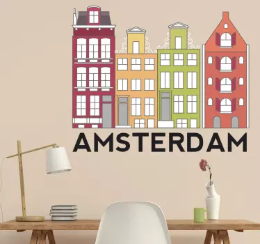 Vinil decorativo edifícios Amsterdam - TenStickers