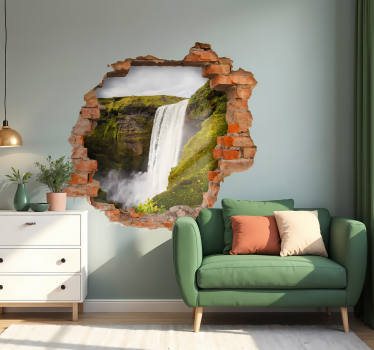 Autocolante de efeitos visuais cascata trompe l'oeil - TenStickers