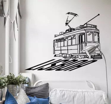 Vinil decorativo elétrico Lisboa texto - TenStickers
