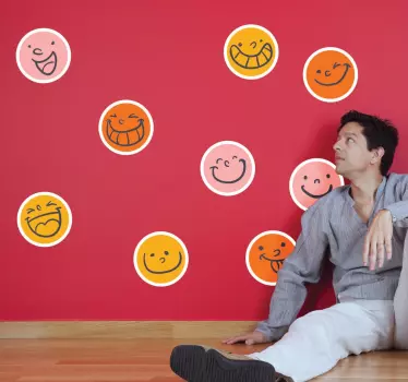Vinil decorativo emojis sorridentes - TenStickers