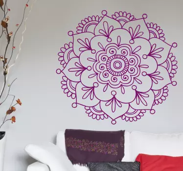Vinil decorativo flor de lótus hindú - TenStickers