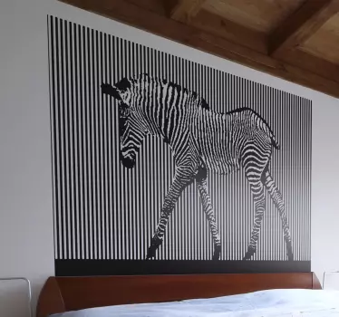 Vinil Decorativo Foto Mural Zebra - TenStickers