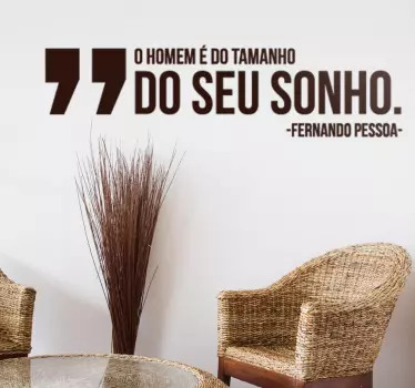 Vinil decorativo frase Fernando Pessoa - TenStickers