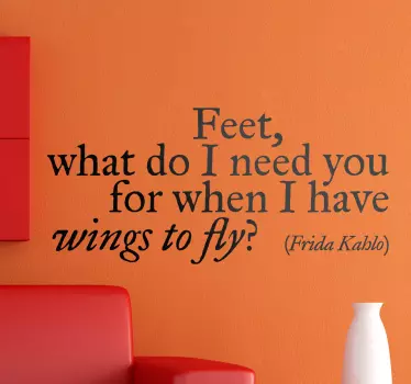 Vinil decorativo frase Frida Kahlo - TenStickers