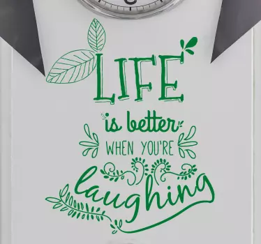 Autocolantes de motivação pessoal Bela vida de rir - TenStickers