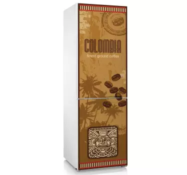 Vinil decorativo frigorífico café colombiano - TenStickers