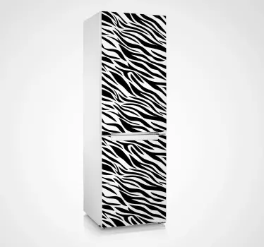 Vinil decorativo frigorífico padrão zebra - TenStickers