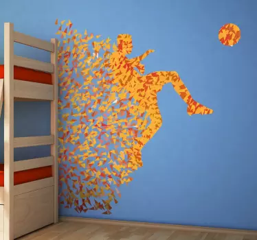 Vinil decorativo futebolista origami - TenStickers