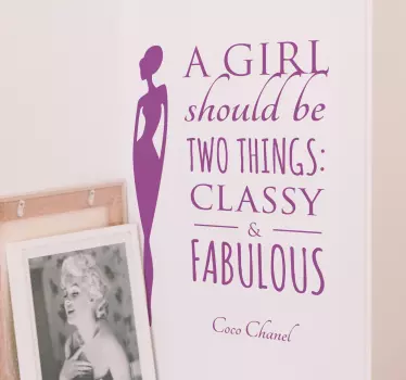 Vinil decorativo girl should be Chanel - TenStickers