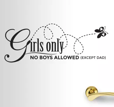Vinil decorativo Girls Only - TenStickers
