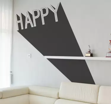 Vinil decorativo happy 3d - TenStickers