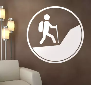 Vinil decorativo ícone montanhista - TenStickers
