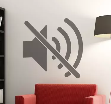 Vinil decorativo ícone silêncio - TenStickers