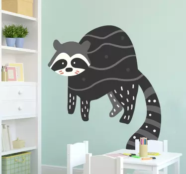 Vinil decorativo ilustração guaxinim - TenStickers