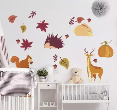 Vinil decorativo infantil Animais da floresta - TenStickers