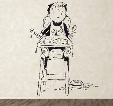 Vinil decorativo infantil comida bebé - TenStickers