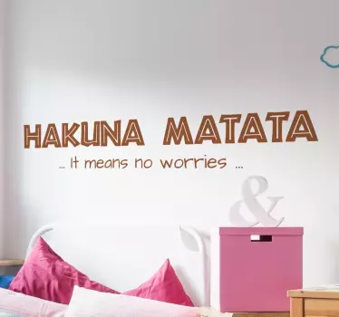Vinil decorativo infantil Hakuna Matata - TenStickers