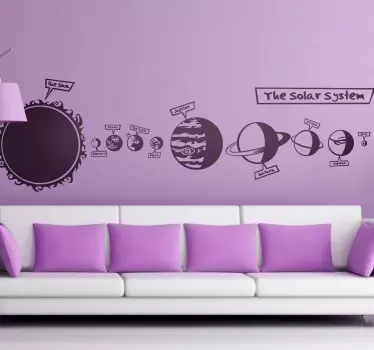 Vinil decorativo infantil sistema solar - TenStickers