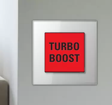 Vinil decorativo interruptor turbo boost - TenStickers