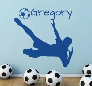 Vinil decorativo jogador futebol personalizável - TenStickers