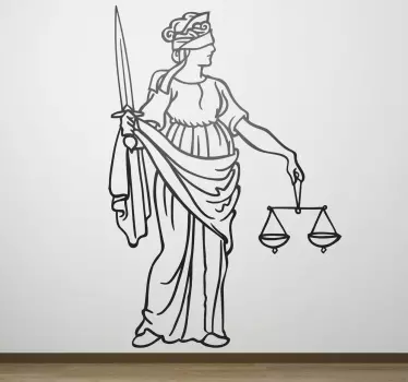 Vinil decorativo Justiça cega - TenStickers