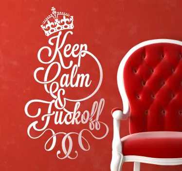 Vinil decorativo keep calm fuck off - TenStickers