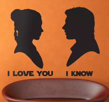 Vinil decorativo Leia e Han Solo - TenStickers