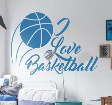 Vinil decorativo Love Basquetebol - TenStickers