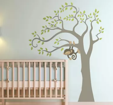 Vinil decorativo macaco em àrvore - TenStickers