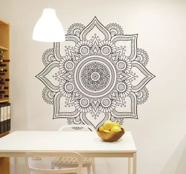 Vinil decorativo mandala flores - TenStickers