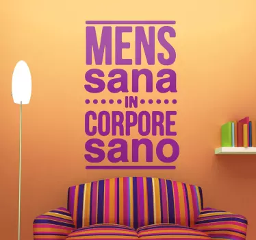 Vinil decorativo Mens sana in corpore sano - TenStickers