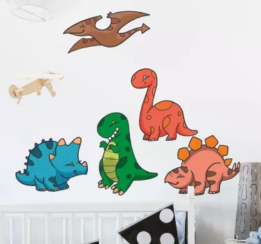 Vinil decorativo mini dinossauros - TenStickers