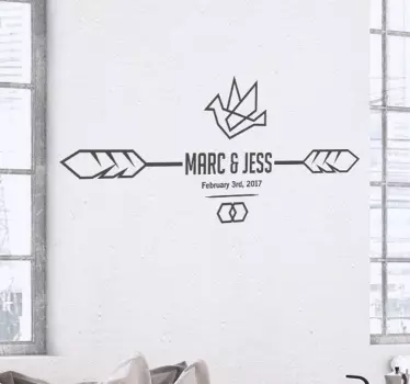 Vinil decorativo minimalista casamento - TenStickers