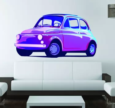 Vinil decorativo old fiat 500 - TenStickers