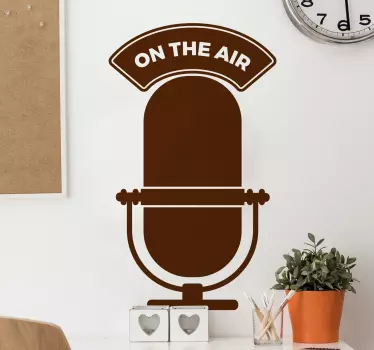 Vinil decorativo on the air radio - TenStickers
