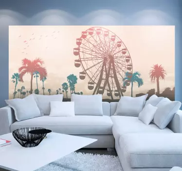 Vinil decorativo paisagem California - TenStickers