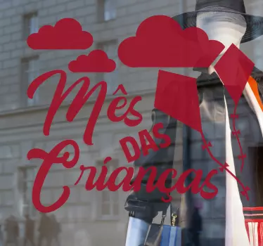 Vinil decorativo para montras Mês das crianças - TenStickers