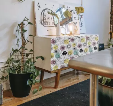 Vinil decorativo para móveis de flores desabrochando - TenStickers