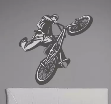 Vinil com bicicletas Bicicleta cruzar sala jovem - TenStickers