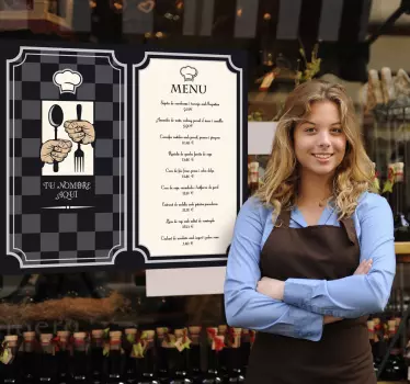 Vinil decorativo para restaurantes Menu personalizável - TenStickers