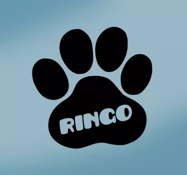 Autocolante decorativo Pegada do cão com nome  - TenStickers