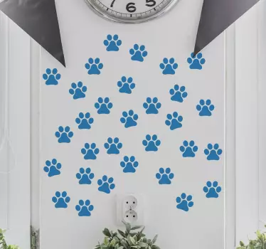 Vinil decorativo pegadas cão - TenStickers