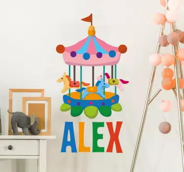 Vinil decorativo personalizável carrosel - TenStickers