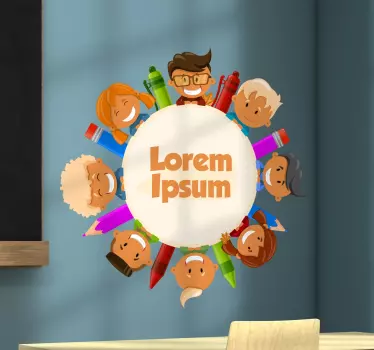 Vinil decorativo personalizável escola - TenStickers