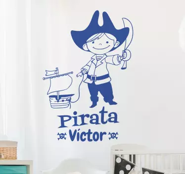 Vinil decorativo pirata personalizável - TenStickers
