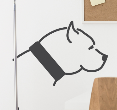 Vinil decorativo pitbull traço - TenStickers
