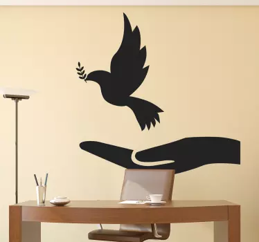 Vinil decorativo pomba da paz - TenStickers